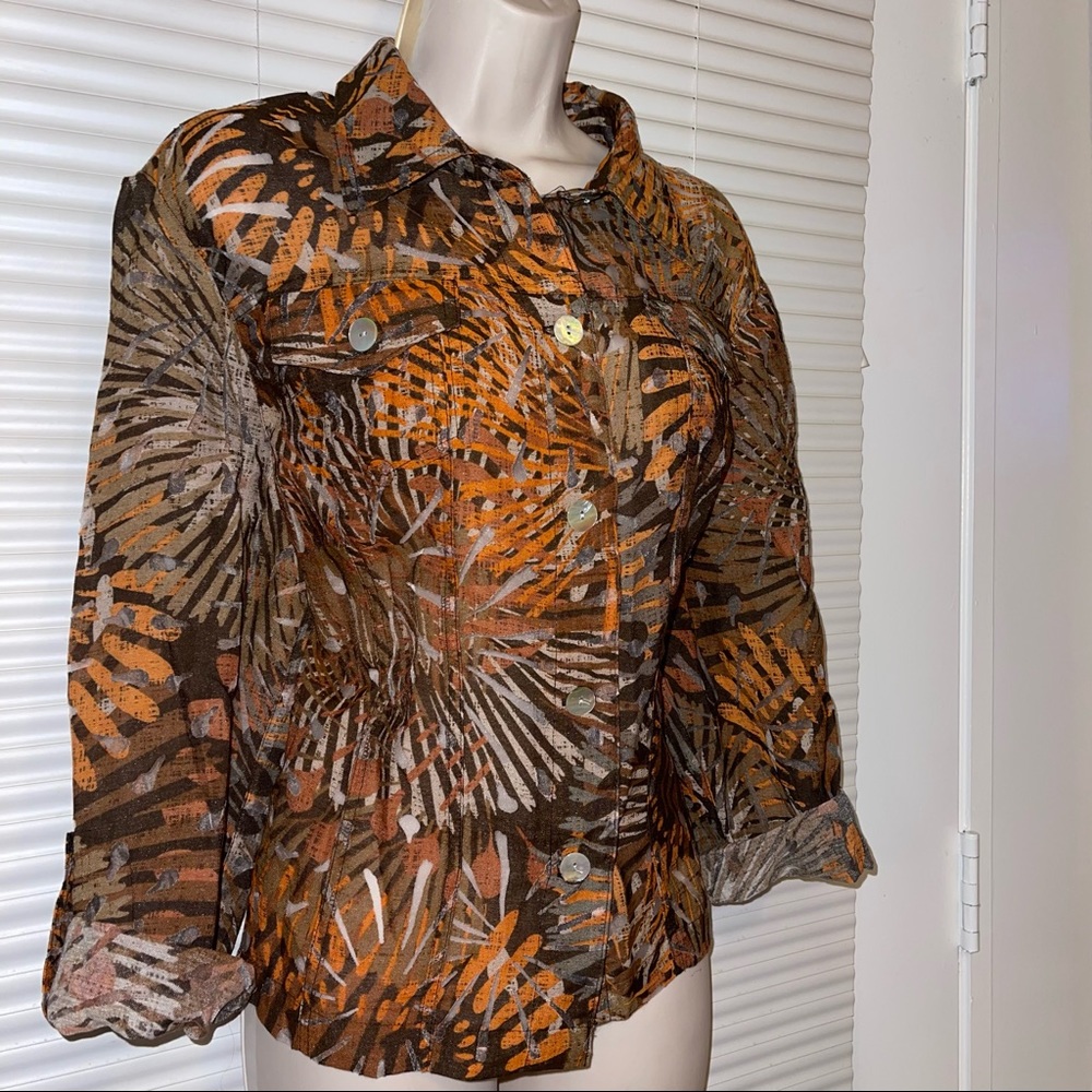 Ruby Rd. Jacket / Blouse Button Down Top - Picture 5 of 8
